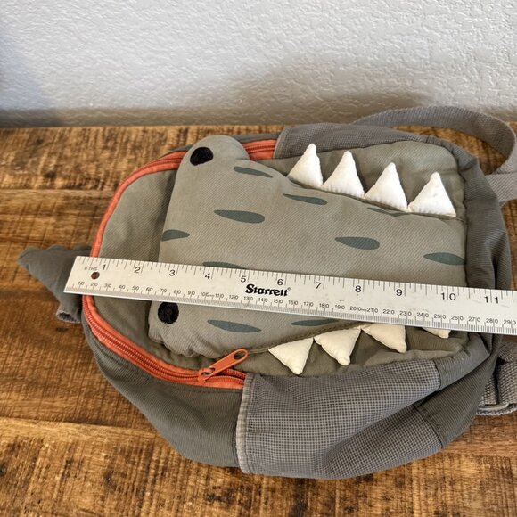 Zara Toddler Kids Alligator Crocodile Dinosaur Backpack Canvas Bag - Picture 6 of 11